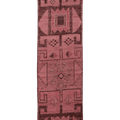 Vintage Southeastern Persian Style Runner Rug 2x9 ft — Pink & Brown Geometric