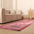 Vintage Southeastern Persian Style Runner Rug 3x13 ft — Red & Beige Geometric