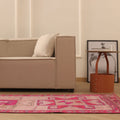 Vintage Southeastern Persian Style Runner Rug 3x13 ft — Red & Beige Geometric