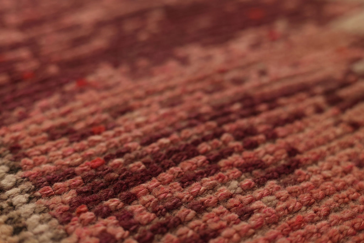 Vintage Southeastern Persian Style Runner Rug 3x10 ft — Red & Brown Geometric