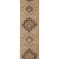 Vintage Malatya Turkish Runner Rug 3x12 ft — Beige & Brown Southwestern