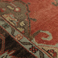 Vintage Sivas Turkish Area Rug 5x9 ft — Red & Brown Floral