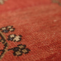 Vintage Çanakkale Turkish Runner Rug 4x9 ft — Red & Brown Floral
