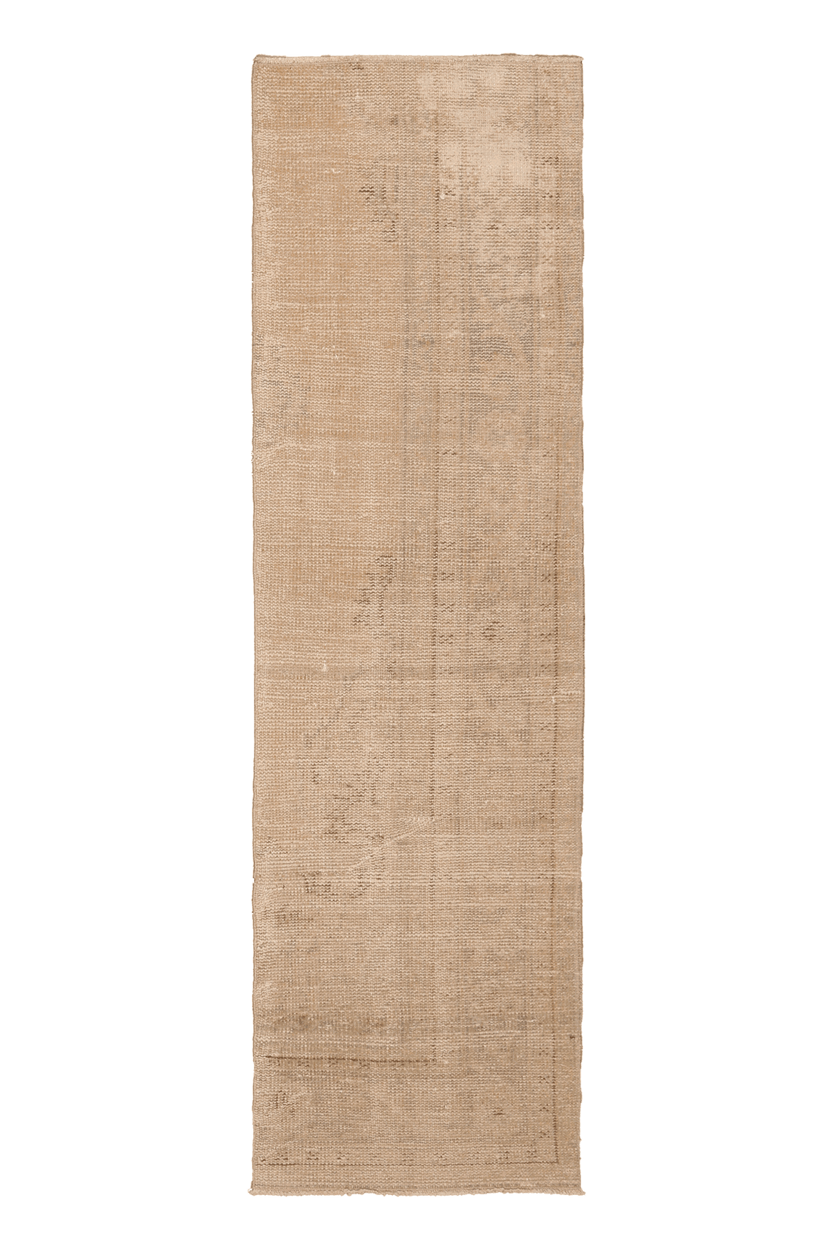 Vintage Manisa Turkish Runner Rug 2x7 ft — Beige & Brown Floral