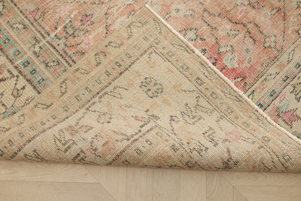 Vintage Manisa Turkish Area Rug 7x10 ft — Red Floral