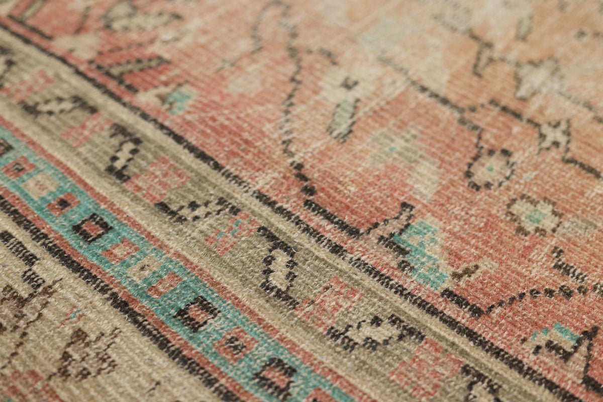 Vintage Manisa Turkish Area Rug 7x10 ft — Red Floral