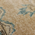 Vintage Isparta Turkish Area Rug 6x11 ft — Beige & Blue Floral