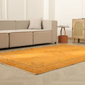 Vintage Isparta Turkish Area Rug 5x9 ft — Yellow & Orange Overdyed