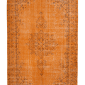 Vintage Isparta Turkish Area Rug 5x9 ft — Yellow & Orange Overdyed