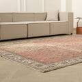 Vintage Isparta Turkish Area Rug 7x10 ft — Red Floral