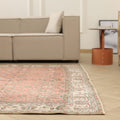 Vintage Isparta Turkish Area Rug 7x10 ft — Red Floral