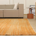 Vintage Malatya Turkish Area Rug 7x11 ft — Orange Minimalist