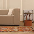 Vintage Southeastern Persian Style Runner Rug 3x11 ft — Orange & Brown Geometric