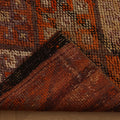 Vintage Southeastern Persian Style Runner Rug 3x11 ft — Orange & Brown Geometric
