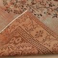 Vintage Manisa Turkish Area Rug 6x8 ft — Orange & Gray Distressed