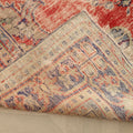 Vintage Manisa Turkish Area Rug 7x9 ft — Red Floral
