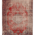 Vintage Manisa Turkish Area Rug 7x9 ft — Red Floral