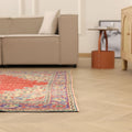 Vintage Manisa Turkish Area Rug 6x8 ft — Red Floral
