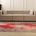 Vintage Manisa Turkish Area Rug 6x9 ft — Red Floral (No. 57733)
