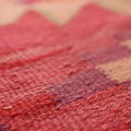 Vintage Southeastern Persian Style Kilim Runner Rug 3x9 ft — Red & Orange Geometric