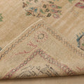 Vintage Manisa Turkish Area Rug 5x9 ft — Beige Floral (No. 57785)