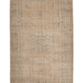 Vintage Manisa Turkish Area Rug 6x9 ft — Beige Floral (No. 57789)