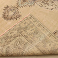 Vintage Manisa Turkish Area Rug 5x8 ft — Beige & Brown Floral (No. 57790)