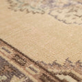 Vintage Manisa Turkish Area Rug 5x8 ft — Beige & Brown Floral (No. 57790)