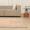 Vintage Manisa Turkish Area Rug 6x9 ft — Orange Floral (No. 57792)