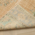 Vintage Manisa Turkish Area Rug 7x9 ft — Beige Floral