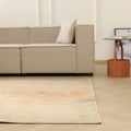 Vintage Manisa Turkish Area Rug 5x8 ft — Beige Floral (No. 57797)