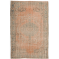 Vintage Manisa Turkish Area Rug 5x9 ft — Beige Floral (No. 57799)