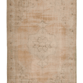 Vintage Manisa Turkish Area Rug 6x9 ft — Beige Distressed (No. 57801)