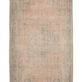 Vintage Manisa Turkish Area Rug 5x9 ft — Beige Distressed (No. 57803)