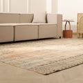 Vintage Manisa Turkish Area Rug 6x9 ft — Beige Distressed (No. 57804)