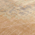 Vintage Manisa Turkish Area Rug 5x8 ft — Orange & Brown Floral