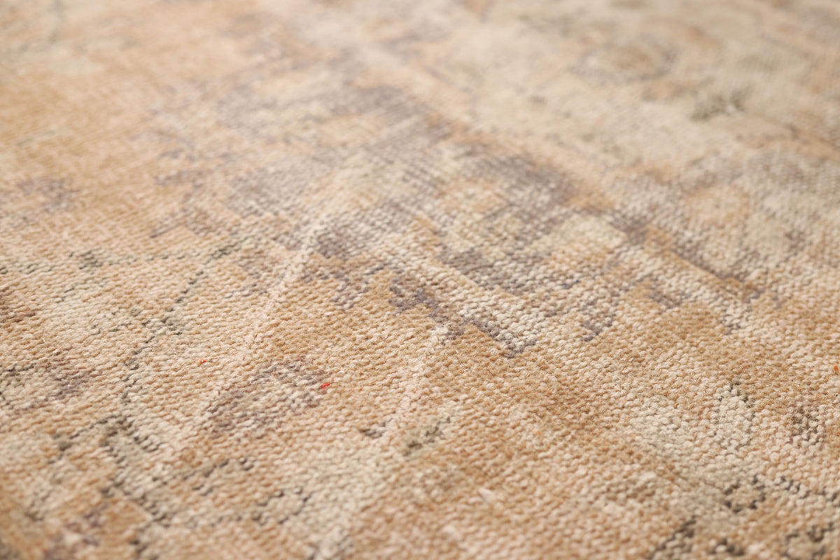 Vintage Manisa Turkish Area Rug 5x7 ft — Beige Distressed