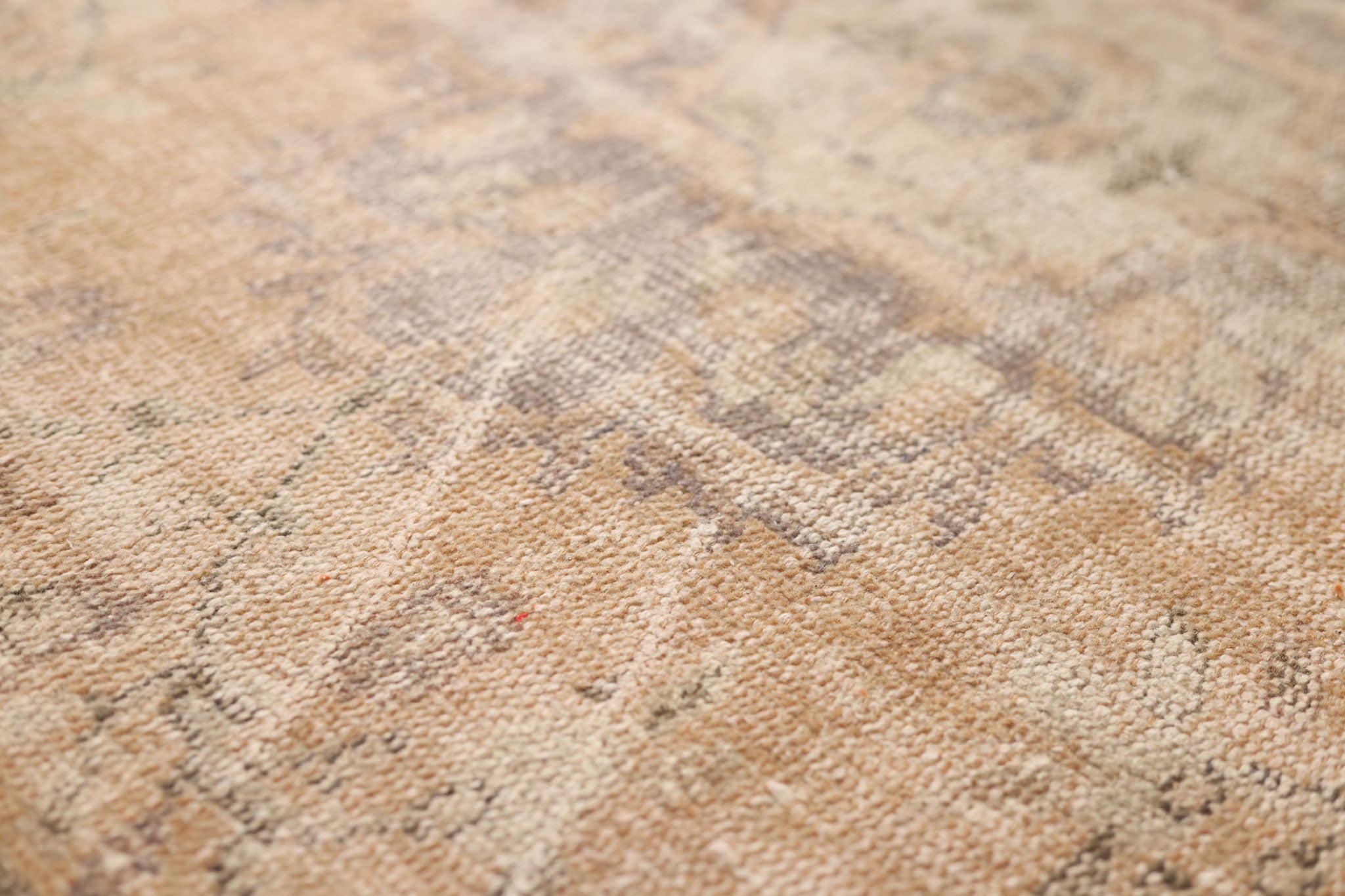 Vintage Manisa Turkish Area Rug 5x7 ft — Beige Distressed