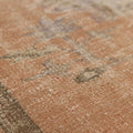 Vintage Manisa Turkish Area Rug 6x9 ft — Orange & Beige floral