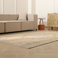 Vintage Manisa Turkish Area Rug 5x9 ft — Beige Distressed (No. 57818)