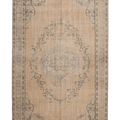 Vintage Manisa Turkish Area Rug 5x9 ft — Beige Distressed (No. 57818)