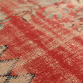 Vintage Manisa Turkish Area Rug 6x9 ft — Red Distressed (No. 57820)