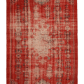 Vintage Manisa Turkish Area Rug 6x9 ft — Red Distressed (No. 57822)