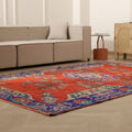 Vintage Manisa Turkish Area Rug 6x10 ft — Red Distressed