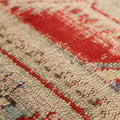 Vintage Manisa Turkish Area Rug 5x9 ft — Red & Beige Distressed