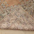 Vintage Denizli Turkish Area Rug 5x9 ft — Brown & Gray Floral