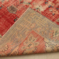 Vintage Manisa Turkish Area Rug 6x9 ft — Red Distressed