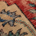 Vintage Manisa Turkish Area Rug 6x9 ft — Red Distressed
