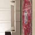 Vintage Isparta Turkish Area Rug 6x9 ft — Red floral