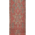 Vintage Southeastern Persian Style Runner Rug 3x10 ft — Red & Brown Geometric
